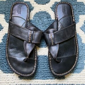 Born Women's Black Leather Sandals